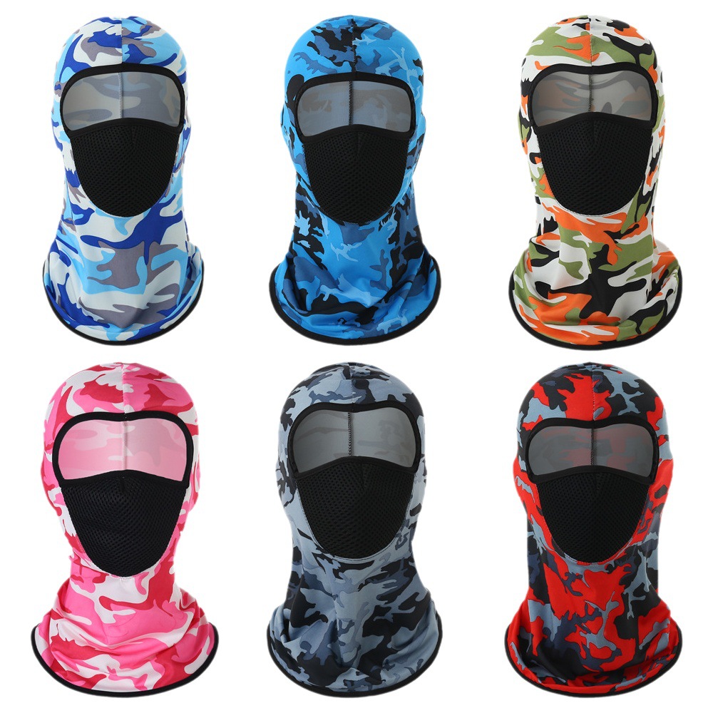 Cross-Border Cycling Headgear Lycra Ice Silk Sun Protection Breathable Mask Outdoor Bicycle Windproof Dustproof Sweat-Absorbing Mask