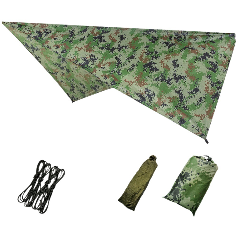 Outdoor Supplies Multifunctional Triangle Sky Curtain Waterproof Sunscreen Outdoor Tent Camping Supplies Beach Shade Cloth Floor Cloth