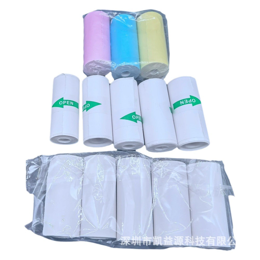 Мини-карманный принтер 57*25 мм самоклеящаяся бумага для цветной печати может быть наклеена неправильной машинной термопечатью.