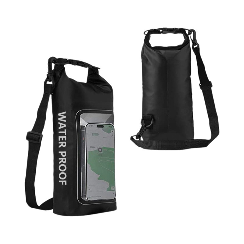 Amazon new 2L waterproof bag outdoor diagonal bag 2-in -1 mobile phone waterproof bag PVC swimming waterproof bag