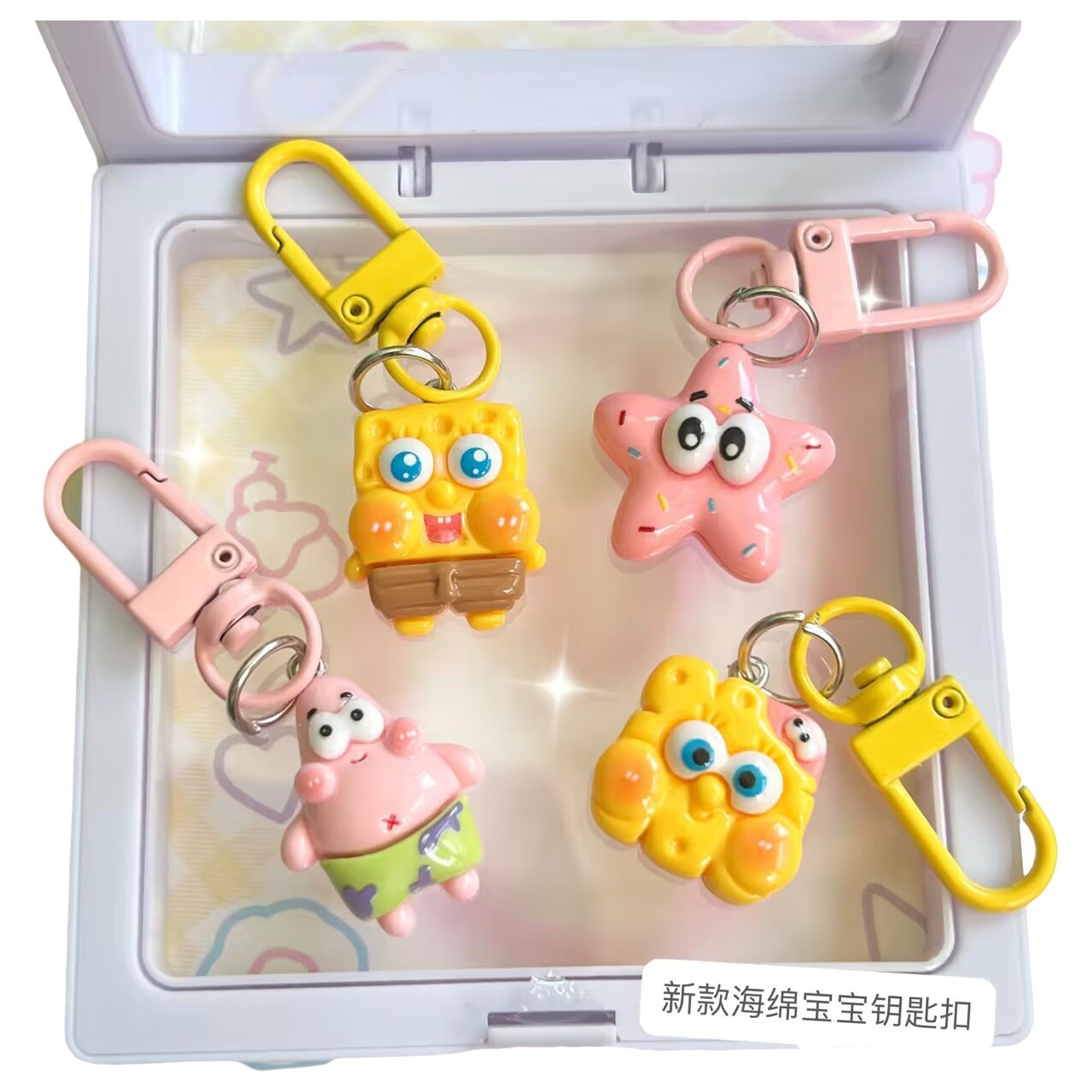 Nuevo % esponja bebé Paida estrella llavero lindo colgante de dibujos animados chica mochila accesorios regalo novias