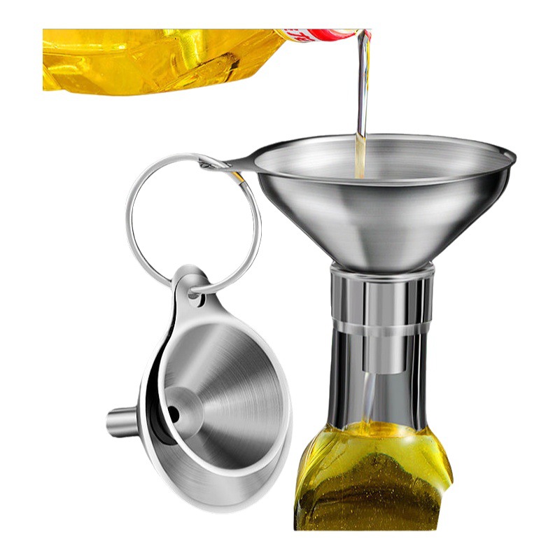 Pantalla de filtro de acero inoxidable embudo de cuchara de vino calibre grande y pequeño vertido de aceite cuchara de vino de cocina doméstica