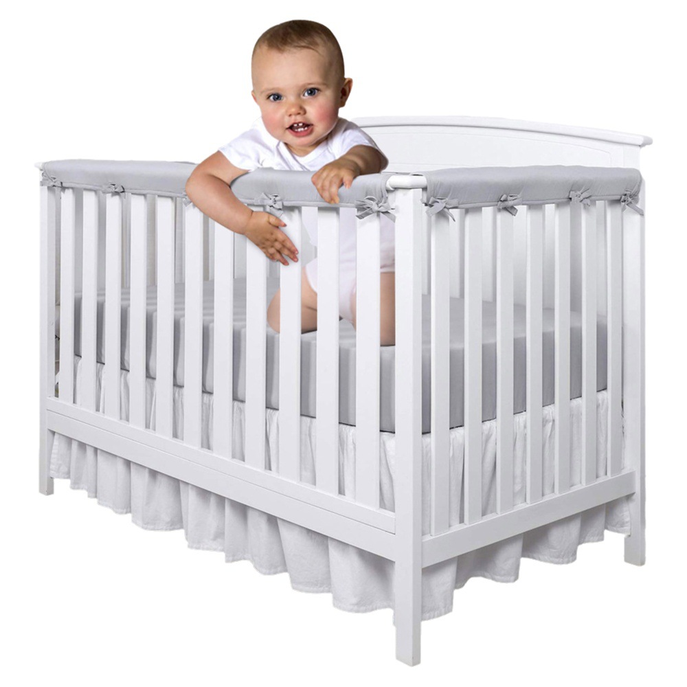 2024ins baby guardrail soft bag children's anti-collision solid color bubble velvet material split bed