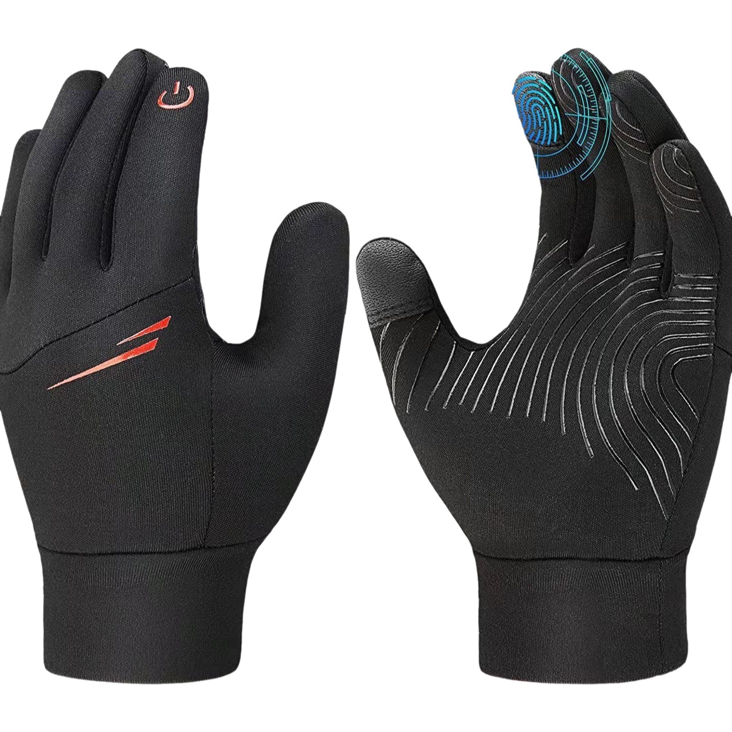 Guantes para montar en bicicleta para niños, cuidadosamente seleccionados, cálidos, antideslizantes, impermeables, compatibles con pantallas táctiles, para deportes al aire libre, esquí y con dedos completos.
