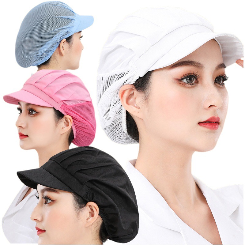 Food Factory Workshop Work Hat Catering Factory Canteen Kitchen Chef Hat Dust-proof Oil-proof Hair-proof Breathable Net