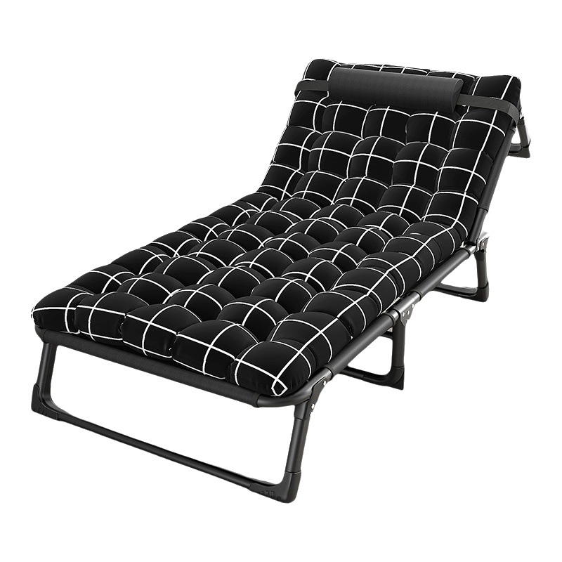 Venta al por mayor cama plegable cama individual casa simple almuerzo cama Oficina siesta al aire libre cama de campamento multifuncional reclinable
