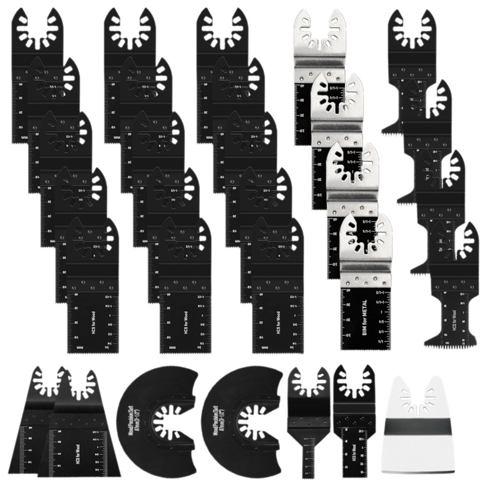Juego de hoja de sierra de tesoro universal accesorios para herramientas eléctricas multiusos máquina de recorte de tesoro universal 31 piezas traje combinación hoja de sierra
