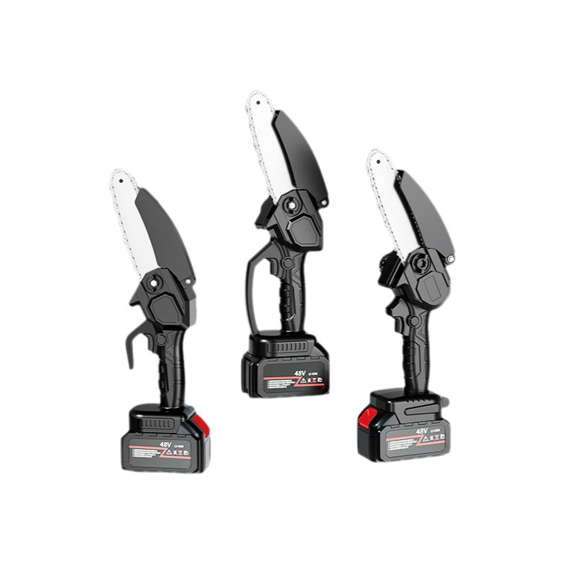 Motosierra eléctrica de litio recargable para carpintería de litio inalámbrico de mano motosierra de cadena eléctrica de mano de tala motosierra portátil de alta potencia