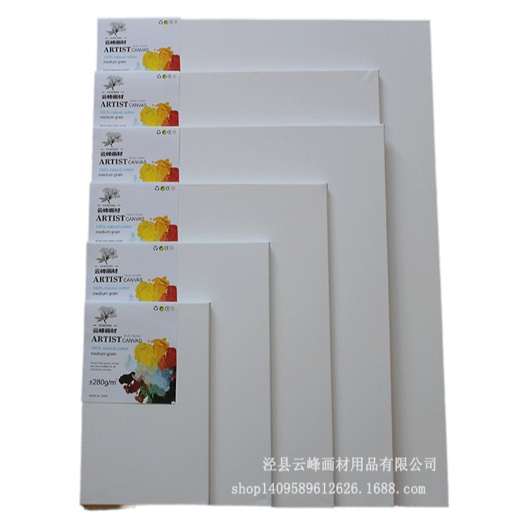 Factory direct supply painting material pure wood oil painting frame pure cotton canvas fine linen blended canvas solid wood fir whole piece generation hair