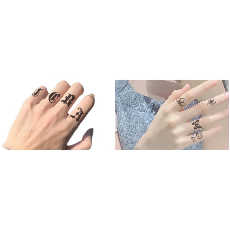 草本ジュースのタトゥーは小さな模様の半永久的な男性防水汗を防ぎ、指の小さな高級感のあるシールを反射しない