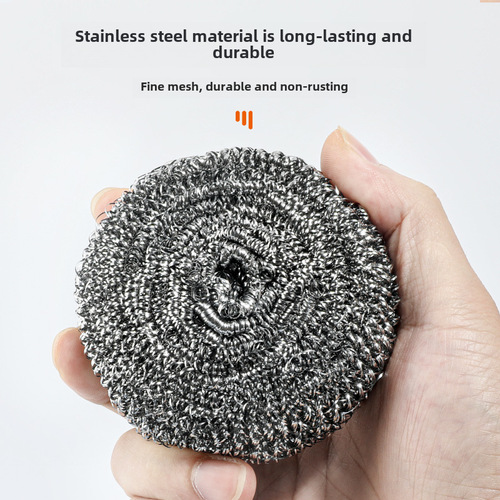 Factory Wholesale Household Kitchen Stainless Steel Large Cleaning Ball Stain Removal Cleaning Pot Brush Can Be Sold on Online Store Wire Ball