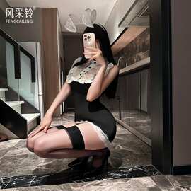 性感纯欲紧身连衣裙御姐收腰显瘦兔女郎包臀短裙小胸显瘦睡裙F140
