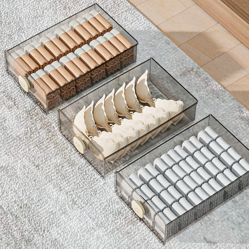 下着収納ケース家庭用箪笥肌着靴下引き出し式仕切り整理ケース三合一神器|undefined