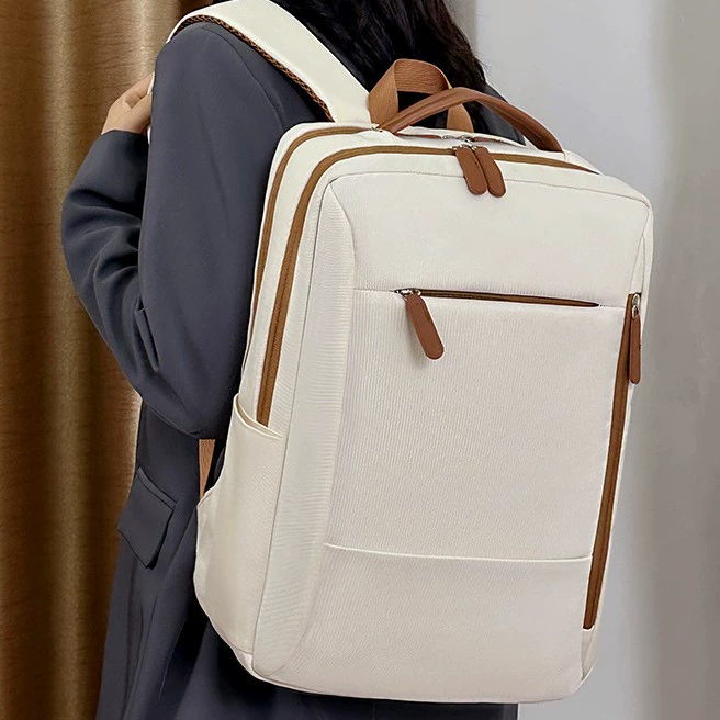 Capacious durable backpack for traveling, water repellent laptop, for import, business version