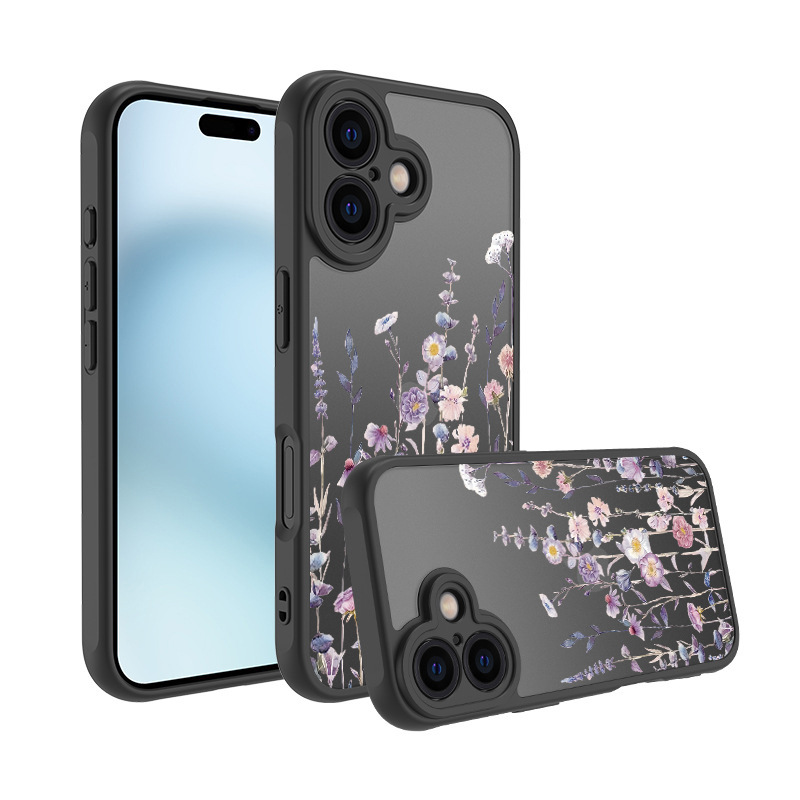 Applicable to Aple 16promax mobile phone case magnetic flower iphone15 all inclusive 14p frosted protective cover_voghion.com