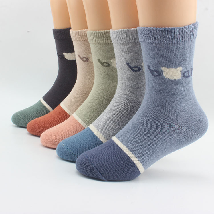 新款六指鼠儿童袜子宝宝大童女童袜子秋冬季厚棉袜春秋中筒袜批发|ru