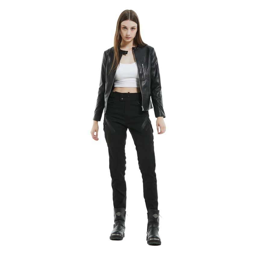 Pantalones de montar motocicleta impermeable a prueba de viento transpirable cintura alta Mujer Caballero motocicleta anti-caída pantalones Four Seasons retro Commuter Pants