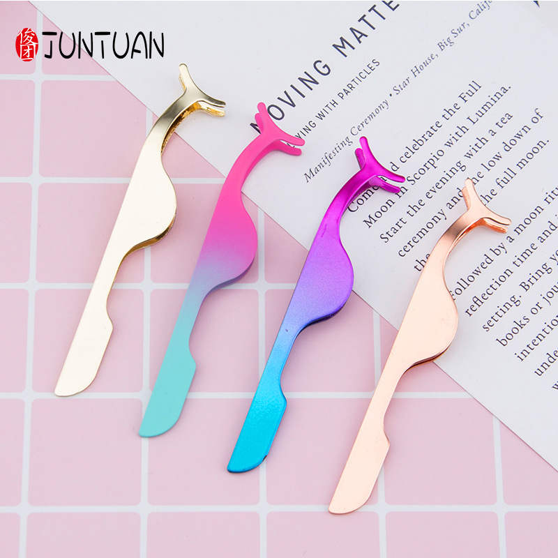 Suministro directo de fábrica rizador de pestañas ayuda de pestañas falsas pinzas de pestañas anti-sacudida de mano arco clip cosmético