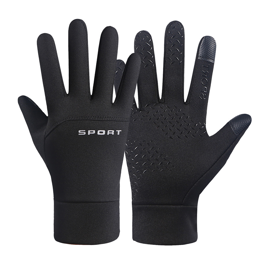 A prueba de viento impermeable polar forrado guantes calientes a prueba de otoño e invierno frío ciclismo dedo completo para llevar hombres y mujeres guantes guapos