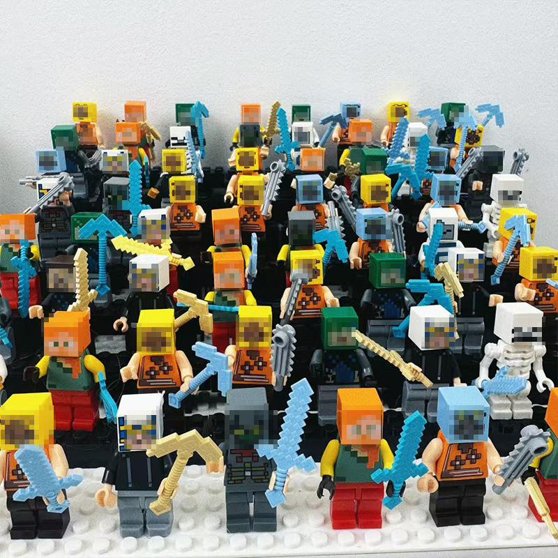 My Popular World-Themed Mini-Figures Building Blocks with Small Weapon Pieces, Children's Educational Assembly Toys, Cross-Border Wholesale