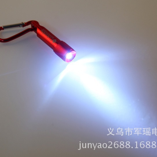 Linterna LED mini con mosquetón, luz potente, personalizable con LOGO