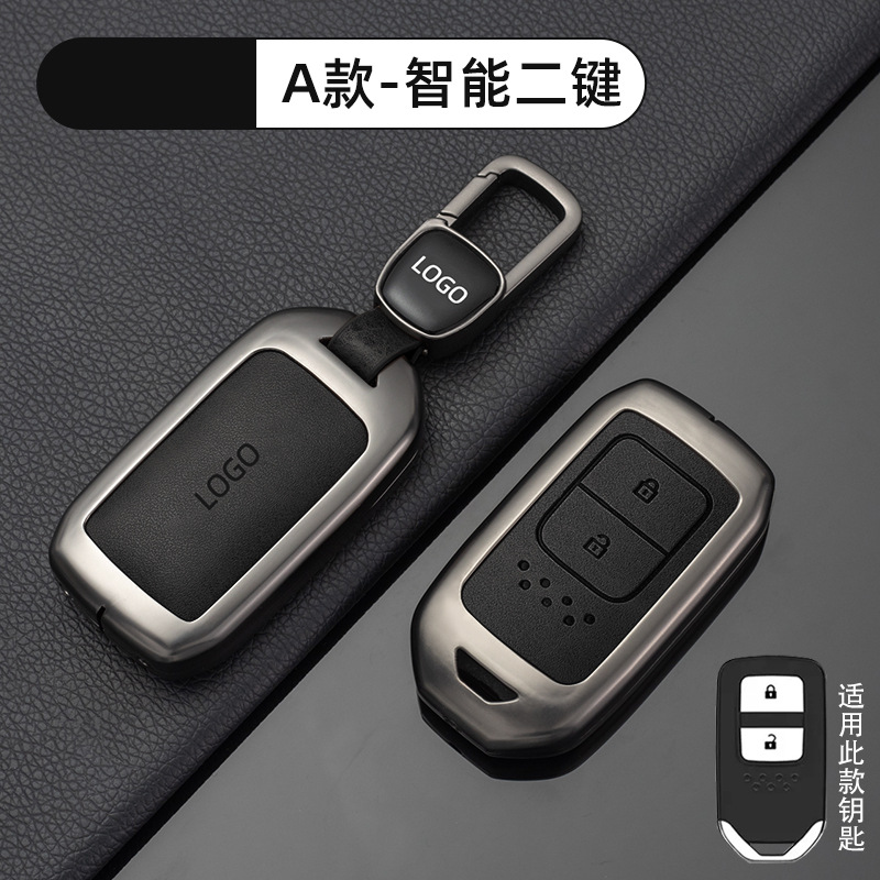 【A형 스마트|투버튼 - 레트로 블랙] 쉘 + 신차 로고 버클