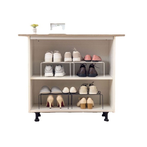 鞋柜分层隔板橱柜内置收纳鞋架架柜子置物架分隔架多层可伸缩代发