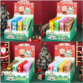 圣诞系列卡通创意推拉橡皮擦可爱圣诞伸缩橡皮圣诞节学生文具批