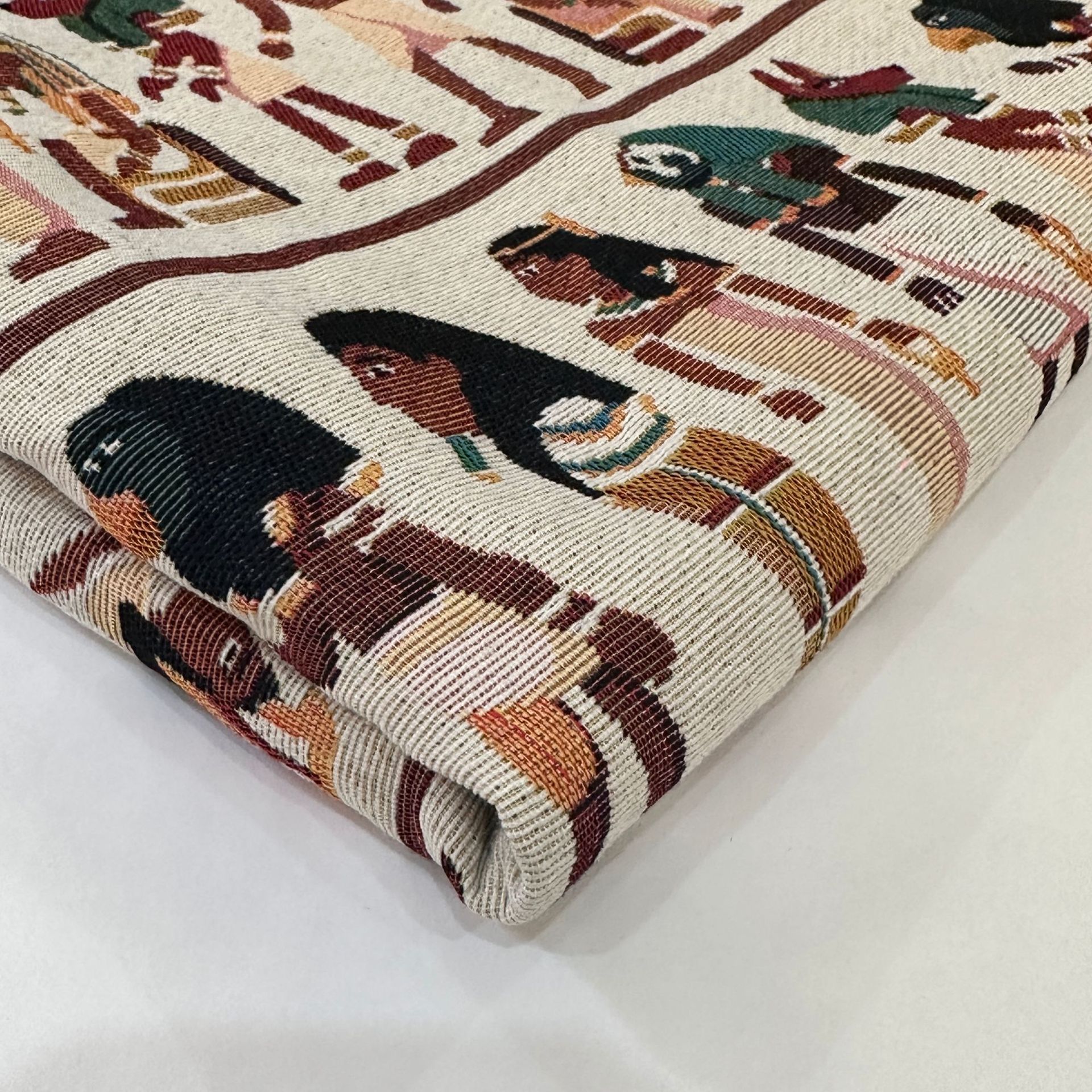 Nuevo estilo retro tela jacquard de alta precisión DIY mesa de mesa bandeja envuelta pecho zapatos superiores bolsa falda ropa de mujer