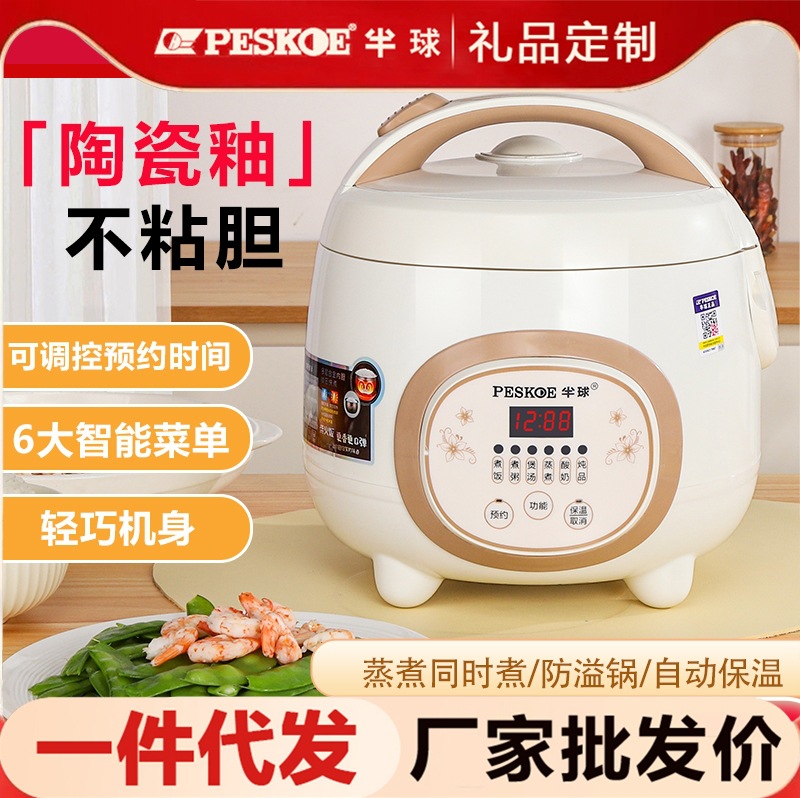 Positive Hemisphere Household Rice Cooker for 2-4 People, Smart Mini Small Dormitory 3-4 Liters for Cooking, 5L Steaming Rice Cooker 2L