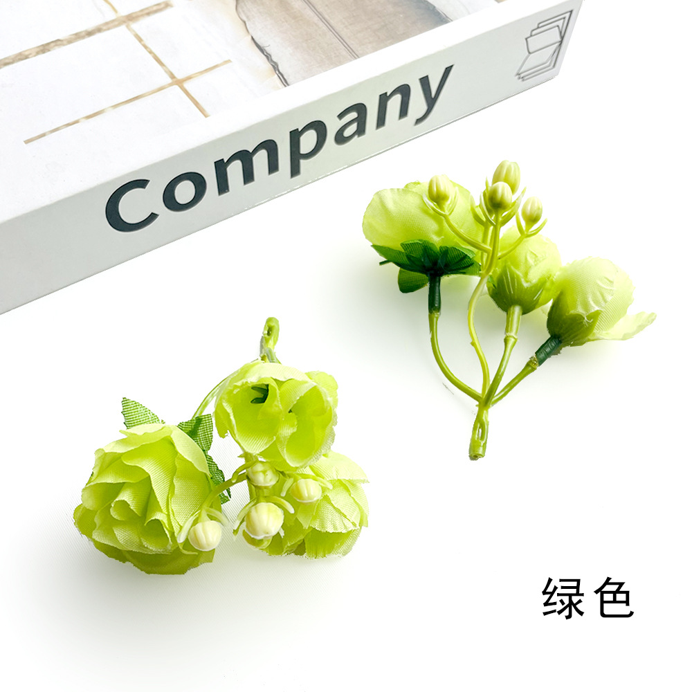 Simulación de 3 pinzas de rosas flores de brotes DIY pinzas de flores accesorios de ropa para la boda pared de flores props de fotografía ins guirlanda