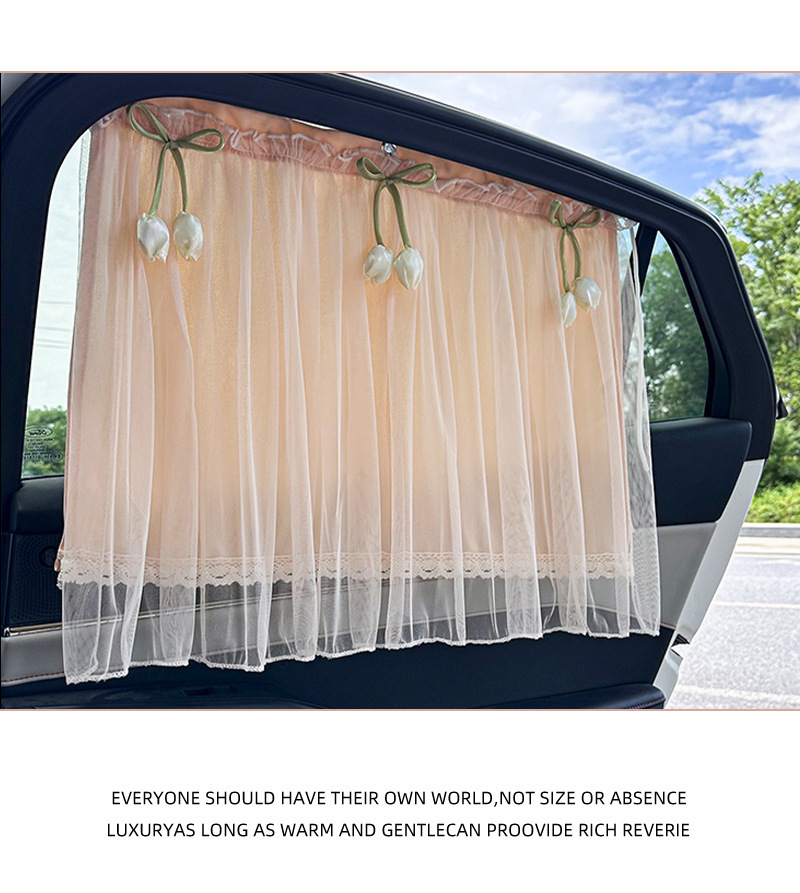 Car Curtains, Side Windows, Sun Protection and Heat Insulation, Interior Sunshades, Track-Type Car Sunshades, Rear Baby Privacy Curtains
