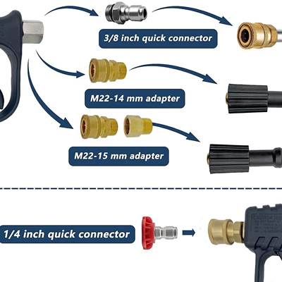 Rotating Copper Valve Core 4000Psi – High pressure car wash water gun