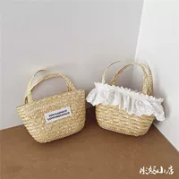 Летние сумки для девочек в корейском стиле, модные детские тканые сумки-корзины, дорожные аксессуары, детские сумки