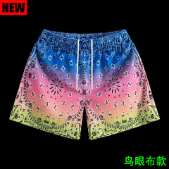 美式腰果花休閒短褲男健身四分褲速干透氣跑步籃球運動褲跨境專供