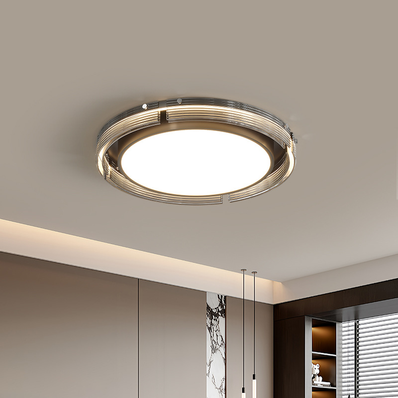 2025 luz de lujo minimalista lámpara de techo de sala de estar moderna y simple lámpara de dormitorio de niebla de nube de atmósfera lámpara de protección ocular de alta calidad