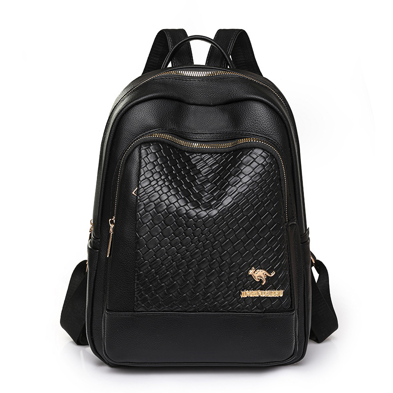 2023 invierno nuevo estilo casual damas cuero suave mochila moda tejido de gran capacidad mochila de viaje al aire libre al por mayor