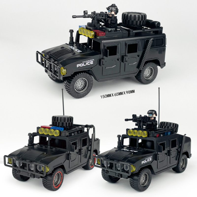 Cool 10 Models of Hummer X025 Small Particle Swat Building Blocks Toy Machine Gun Minifigure Accessories Cross-Border Wholesale