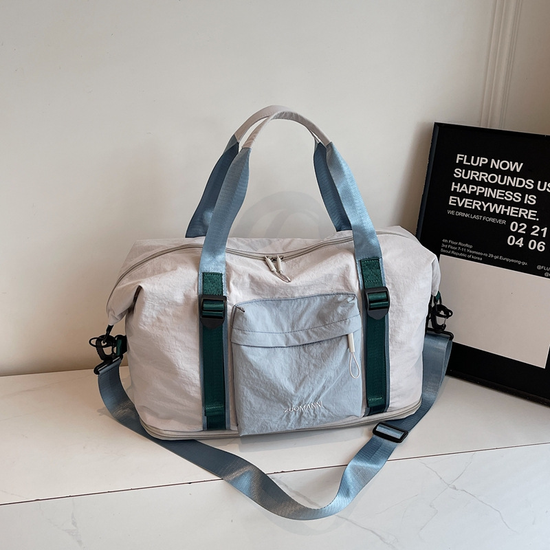 Bolsas de viaje al por mayor estilo empalme contraste de alto valor de equipaje expansión de gran capacidad bolsas de yoga deportivas bolsas