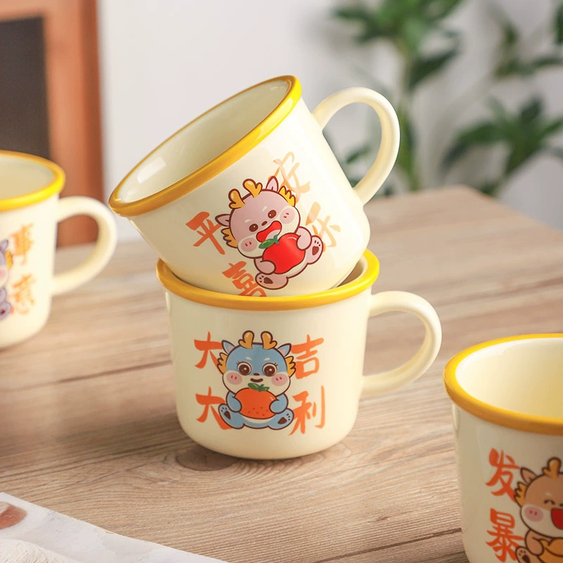 Дракон маленький подарок милые керамические кружкиmarkcup домашний питьевой стакан офис простая кофейная кружка молочная кружка