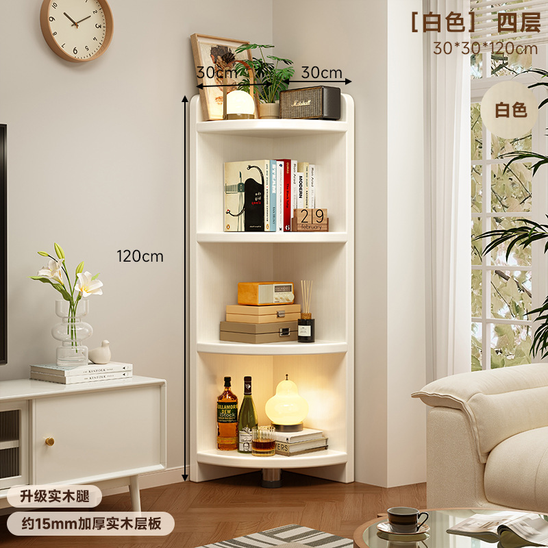 Estante de libros para niños de madera sólida estante de esquina estante de estante de piso bajo armario de almacenamiento armario de almacenamiento simple para estudiantes sin espacio librería