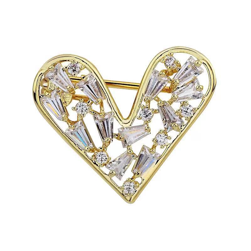 Romantic Heart Shape Alloy Rhinestone Unisex Corsage display picture 5