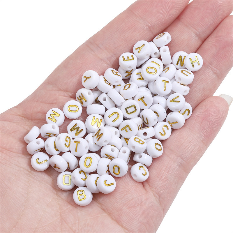 Acrylic Material Letter Pattern 50 PCS/Package Arylic Letter DIY Jewelry Accessories Beads