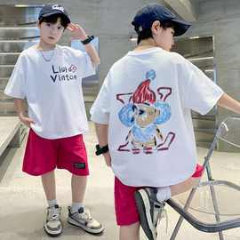 【领口包边】男女童夏季韩版新品时尚潮流短袖棉上衣夏季薄款