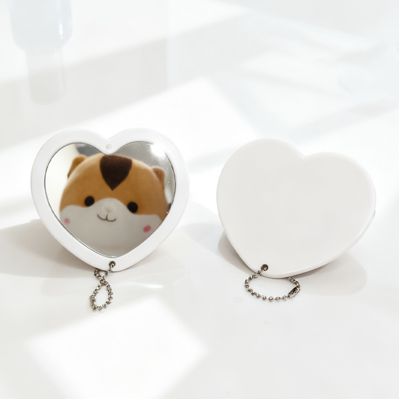 Rotar el amor mini portátil espejo de doble cara espejo de alta definición del dormitorio de maquillaje espejo colgante espejo pequeño