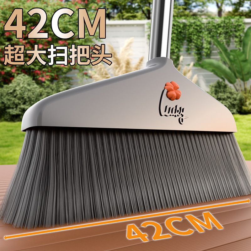 Upgraded Large Broom for Sweeping Yards, Factories, Malls, Roads, Thickened and Durable 40cm Lightweight and Extended Durable