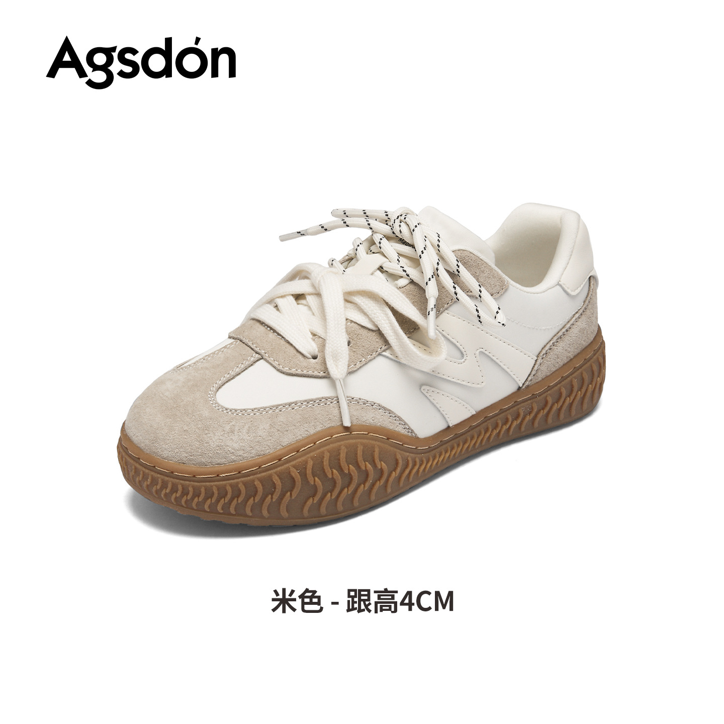 Augu Shi Deng retro zapatos de entrenamiento de mujeres 2026 verano nuevo Gump zapatos deportivos marrón suave zapatos casuales