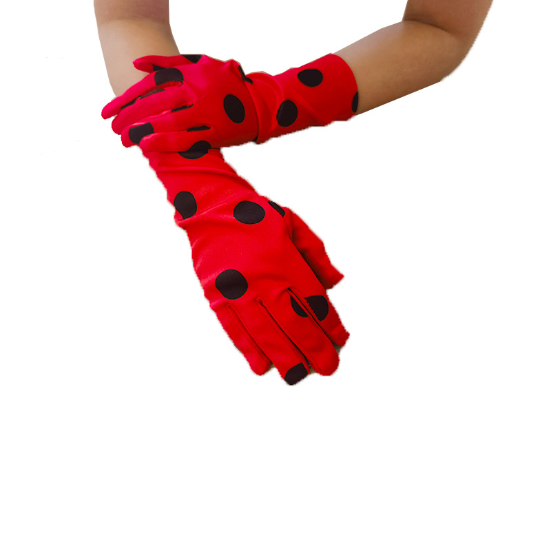 Ficlwigkis mariquita para niños accesorios de ropa de niña guantes de halloween vestido de fiesta de disfraces guantes