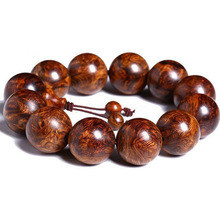 正宗海南黄花梨手串2.0老料油梨海黄108颗手链男女款鬼脸对眼佛珠