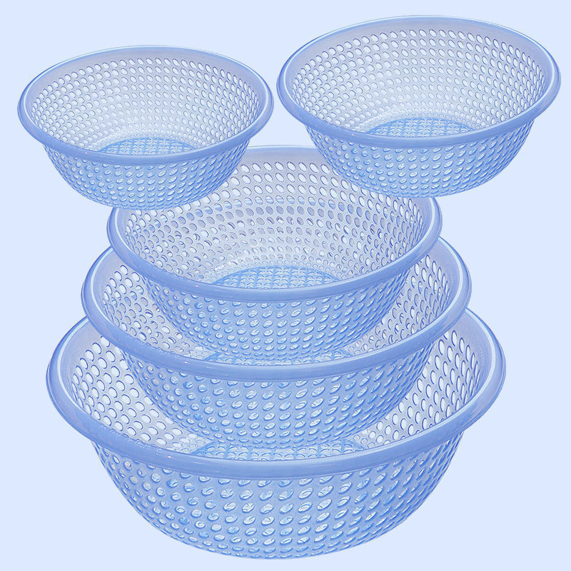 プラスチックふるい排水バスケット大型家庭用野菜洗いバスケット野菜洗いボウル果物洗いふるいキッチン厚みのある果物バスケット|undefined